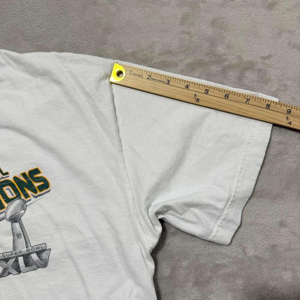 VTG Green Bay Packers T Shirt Super Bowl XLV Champions Mens XL White NFL Alstyle - Picture 10 of 11
